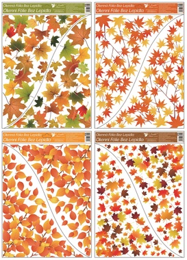 Okenná fólia rohová 42x30 cm jesenné lístie