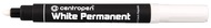 991010 Značkovač permanentní široký WHITE PERMANENT BÍLÝ,CENTROPEN-1