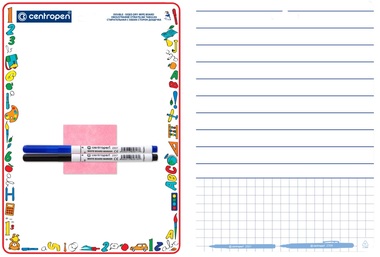 Školná tabuľka obojstranne stierateľná A4 linajky a štvorčeky