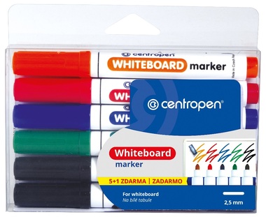 Stierateľný popisovač Whiteboard Marker 6 ks, CENTROPEN