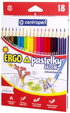 Školské pastelky ERGO 18 ks, Centropen