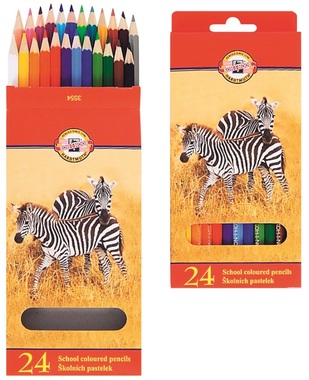 Ceruzky pastelové 24 ks motív SAFARI, KOH-I-NOOR