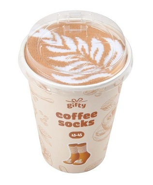 Ponožky Coffee Latte 43-45, darčekové balenie