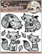 Samolepky na stenu so zrkadlovým efektom Líšky 30,5 x 30,5 cm