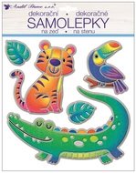 Samolepky na stenu 3D efekt trblietavá Safari 31 x 25 cm