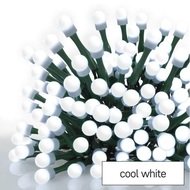 LED vianočné cherry reťaz – guličky, studená biela, 8 m, 80 LED, 8 funkcií, časovač