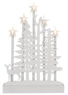 11393 Osvětlen&iacute; sv&iacute;cen dřevěn&yacute; 24 x 35,5cm, 5 LED, tepl&aacute; b&iacute;l&aacute; -1