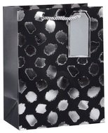 12533 Ta&scaron;ka d&aacute;rkov&aacute; čern&aacute; se stř&iacute;brnou ražbou M 18 x 23 x 10 cm-2