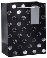 12533 Ta&scaron;ka d&aacute;rkov&aacute; čern&aacute; se stř&iacute;brnou ražbou M 18 x 23 x 10 cm-3