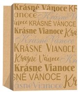 12561 Taška kraftová vánoční se zlatou ražbou L 26 x 32 x 12 cm-2
