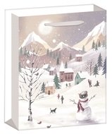 12570 Taška dárková zimní krajina s glitrem L+ 30 x 42 x 12 cm-3