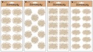 Samolepky popisovacie 28x14 cm, textilné (Burlap)