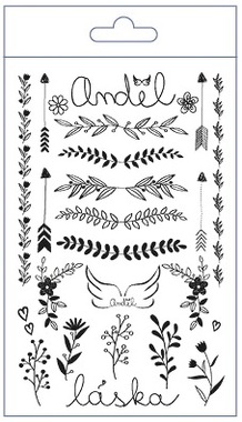 Tetovacie obtlačky Láska a anjel 10,5 x 6 cm