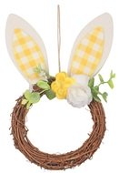 17158 Věnec s filcov&yacute;ma u&scaron;ima 16 x 25 cm, žlut&yacute;-2