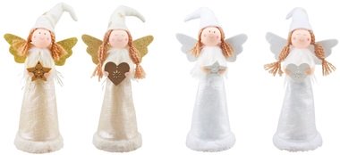 Anjel v trblietavých šatách na postavenie 35 cm