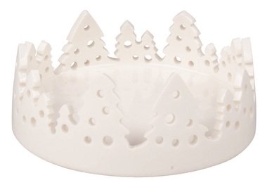 Dekorácia z porcelánu so stromčekmi 10,5 x 4 x 10,5 cm Dekorácia z porcelánu so stromčekmi 10,5 x 4 x 10,5 cm