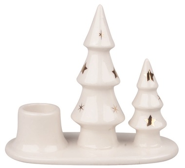 Svietnik stromčeka porcelánový 12,5 x 10,5 x 6 cm, na sviečku 2,2 mm