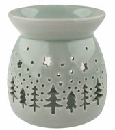 Aromalampa zimný les porcelánová 10 x 9,5 x 10 cm