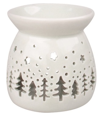 Aromalampa zimný les porcelánová 10 x 9,5 x 10 cm
