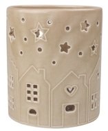Svietnik s domčekmi porcelánový 10 x 11 x 10 cm
