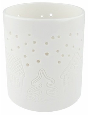 Svietnik porcelánový Domčeky 11 x 13,5 x 11 cm