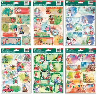 Samolepiace menovky na darčeky s glitrami vodové farby 10 ks, 25x17 cm  Samolepiace menovky na darčeky s glitrami vodové farby 10 ks, 25x17 cm