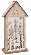 23041 Dřevěn&yacute; domeček na postaven&iacute; s LED 13 x 25 x 6 cm -1