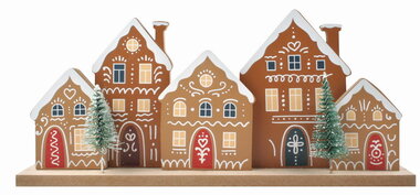 Domčeky drevené so stromčekmi 30 x 13,5 x 5 cm na postavenie