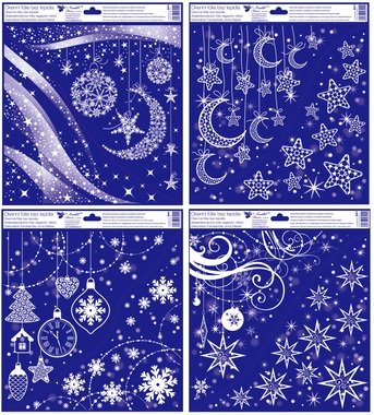 Okenné fólie s rohovými glitrami Visiace ozdoby 30 × 33,5 cm