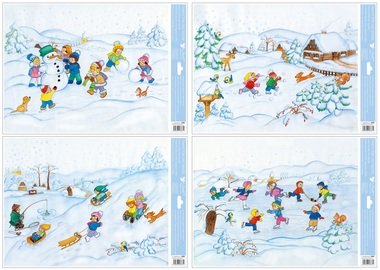 Okenné fólie farebná Česká zima 42 × 30 cm
