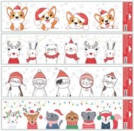 281 Okenn&iacute; f&oacute;lie v&aacute;nočn&iacute; barevn&aacute; s glitrem 64 x 15 cm-1