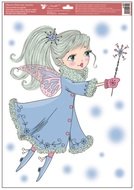 Okenná fólia – Anjelka v modrom