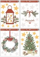 293 Okenn&iacute; f&oacute;lie barevn&eacute; v&aacute;nočn&iacute; dekorace s glitry 35 x 50 cm-1