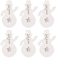3053 Sněhulák dřevěný na kolíčku 3 cm, bílý, 6ks-1