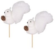 Plyšová veverička 10 cm + špajľa