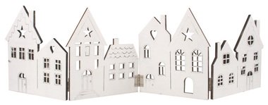 Drevené leporelo mestečko na postavenie bielej 44 x 12,5 x 0,5 cm