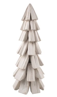 Strom z drevených plátkov o 20 x 50 cm, biely
