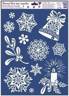 Okenná fólia – Vločky a sviečka