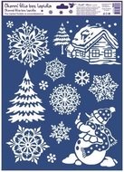 Okenná fólia – Stromček a snehuliak