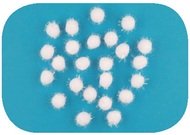 3294 Kuličky ply&scaron;ov&eacute; b&iacute;l&eacute; 1,5 cm, 24 ks v s&aacute;čku-2