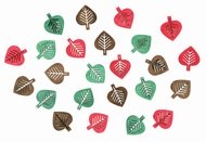 3891 Dřevěn&eacute; listy 2 cm, 24 ks -2