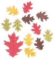 Drevené listy 4 cm, 12 ks