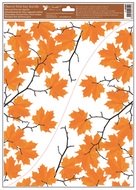 Okenná fólia – Javorové listy v oranžových odtieňoch