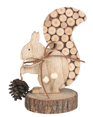 Veverička drevená na postavenie 8 x 16 cm