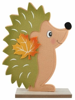 Ježko filcový zelený 18 x 30,5 x 5 cm na postavenie