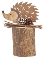 4264 Ježek dřevěn&yacute; na &scaron;palku 13 cm, hněd&yacute;-1