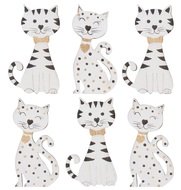 4288 Kočičky s lepíkem 5 cm, 6 ks v sáčku-1