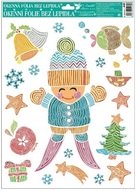 Okenná fólia – Lyžiar s modrou čiapkou