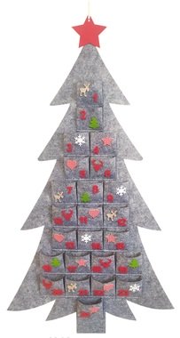Kalendár adventný filcový sivý strom 50 x 93 cm Kalendár adventný filcový sivý strom 50 x 93 cm