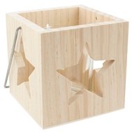 4967 Svícen dřevěný s hvězdou 10 cm-1